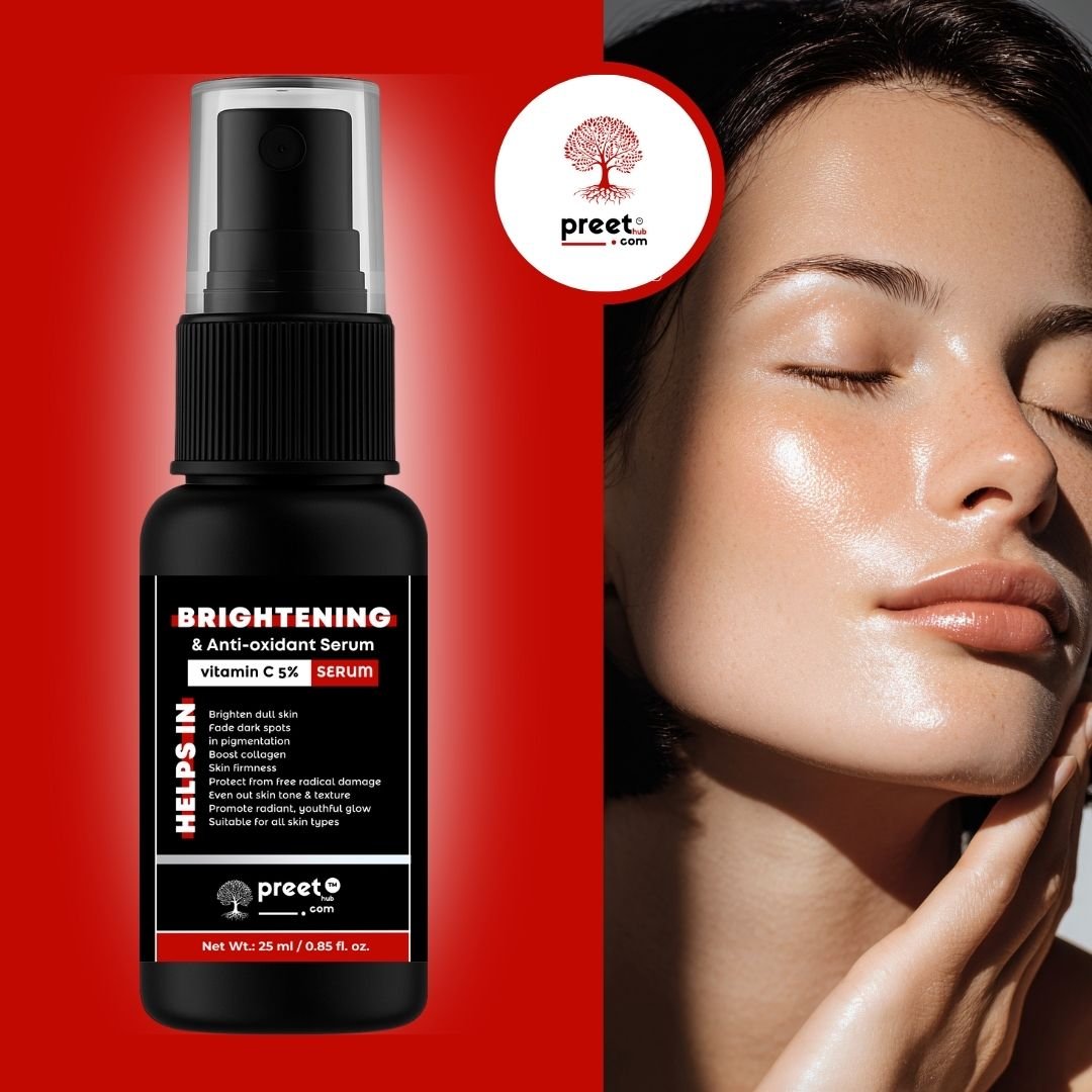 Vitamin C Serum for Dark Spots & Pigmentation Removal (1) Preethub Vitamin C 5% Brightening & Anti-Oxidant Face Serum (25 ml)