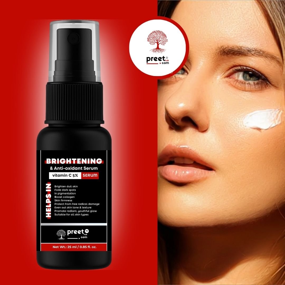 Vitamin C Serum for Dark Spots & Pigmentation Removal (17) Preethub Lightweight Vitamin C Brightening Serum (Non-Greasy)