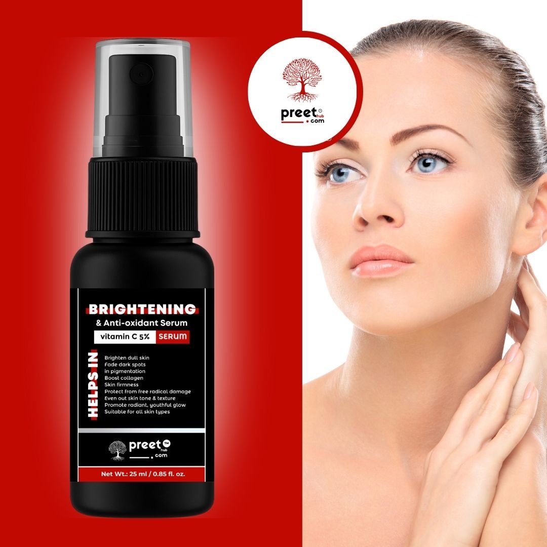Vitamin C Serum for Dark Spots & Pigmentation Removal (46) Preethub Brightening & Anti-Oxidant Serum with Vitamin C 5%